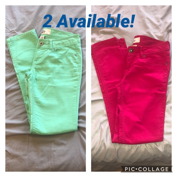 SO Magenta Colored Skinny Jeans, Size 5 - Picture 4 of 4